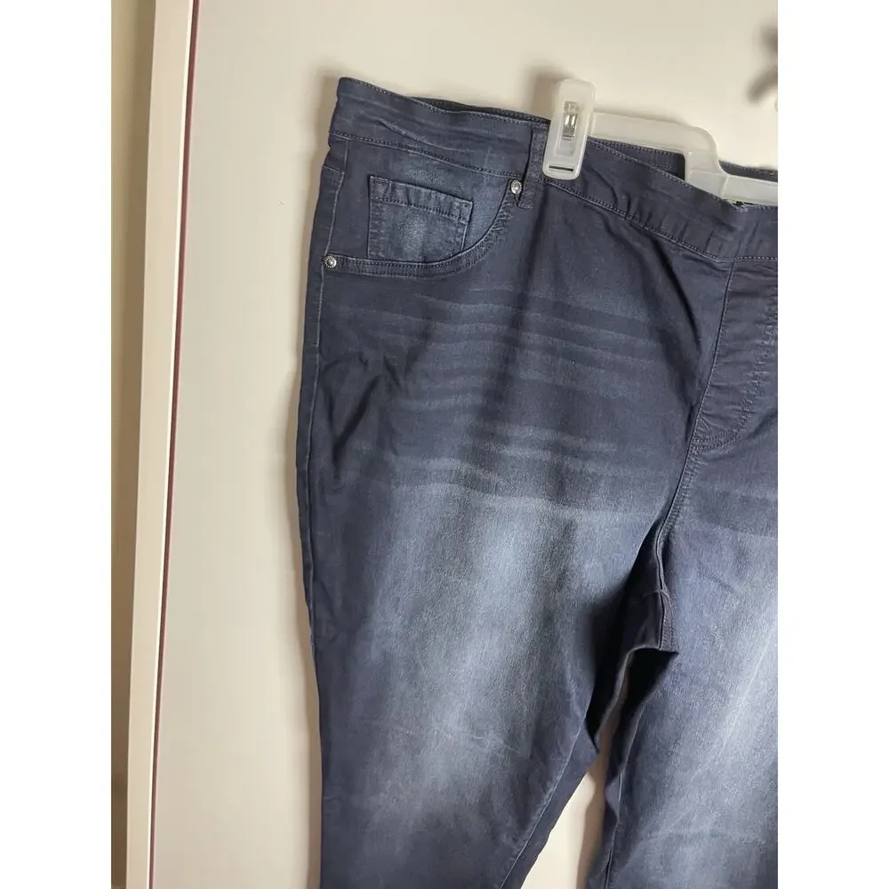 DG2 By‎ Diane Gilman Stretch Jeggings Petite Jean Pants Blue Denim Size 4XP